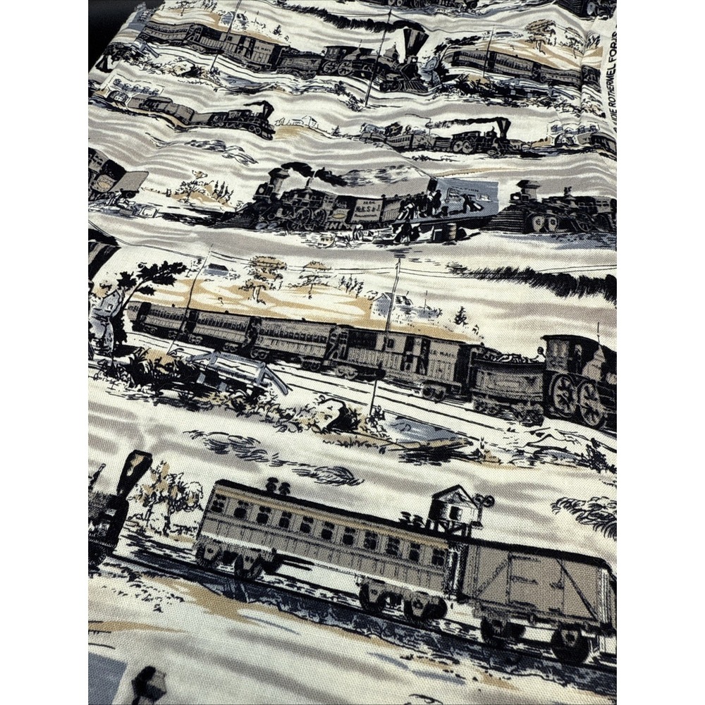 Le Train Bleu -‎ Judie Rothermel - Marcus Brothers - Cotton Fabric 2 yds x 42"w